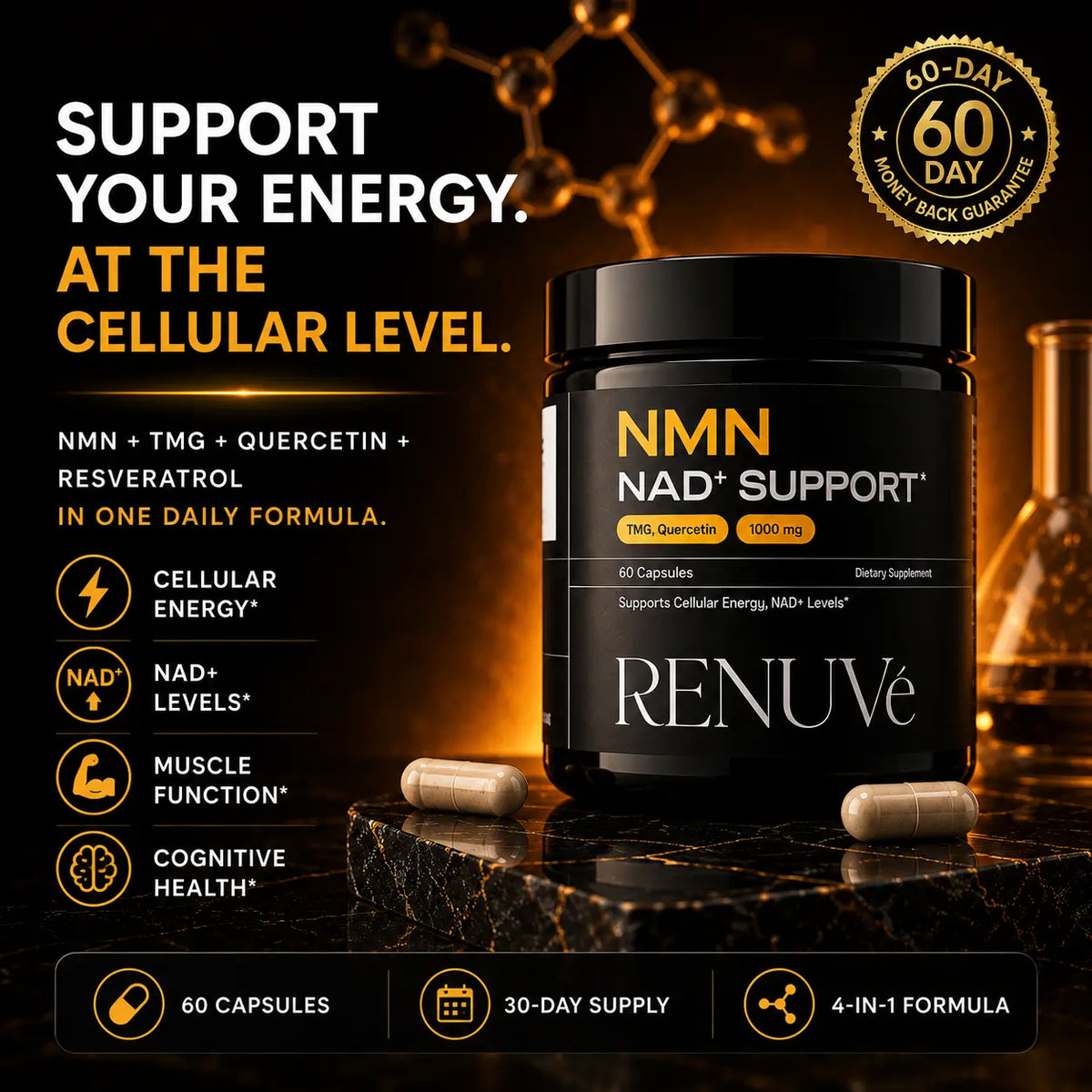 Energy + Performance + Healthy Ageing NMN Supplement